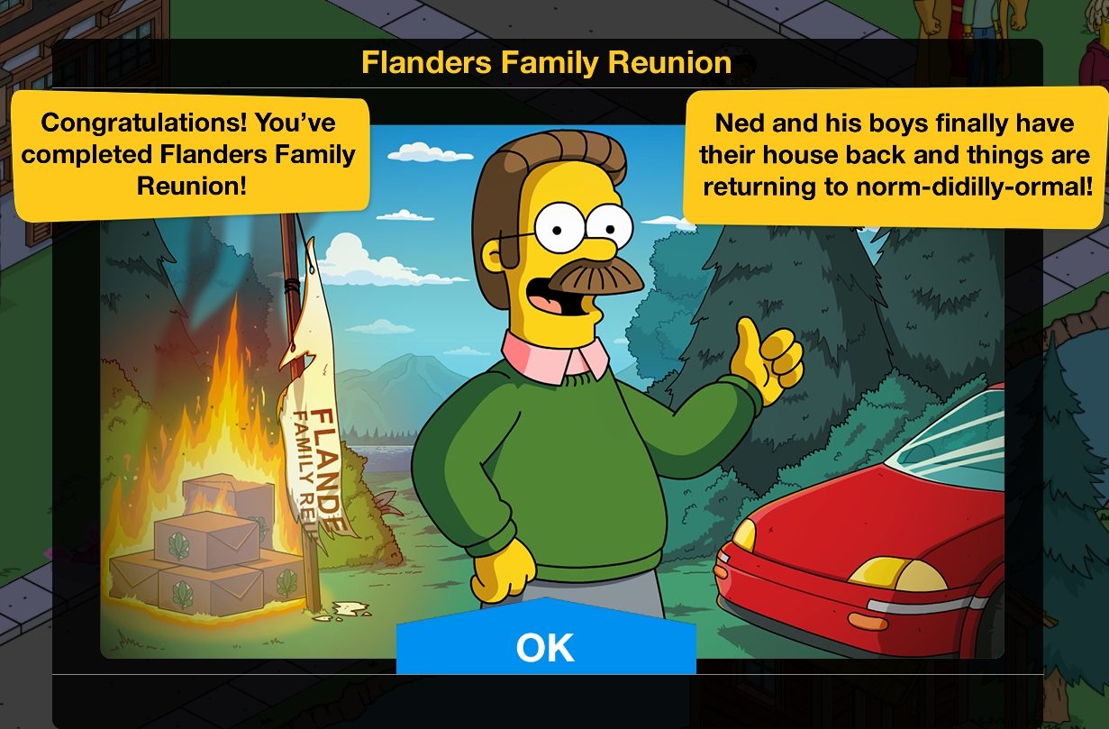 Turbo Tappin' Flanders Family Reunion: Main Questline And Prizesthe  Simpsons Tapped Out Addictsall Things The Simpsons Tapped Out For The  Tapped Out Addict In All Of Us